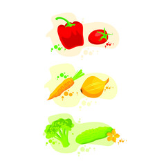  A set of vegetables. Healthy food.