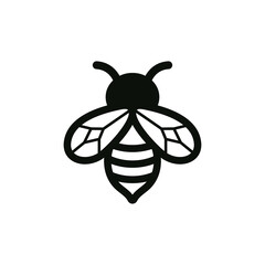 bee logo icon design template vector