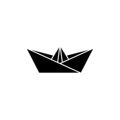 Origami boat icon design template vector isolated illustration