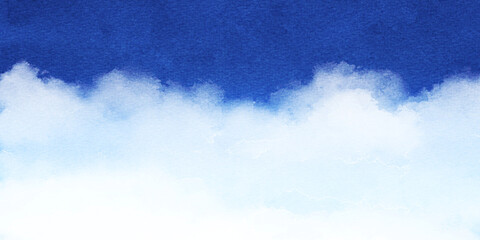 背景素材_水彩テクスチャ_青空