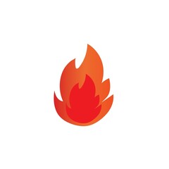 Fire flame logo vector illustration design template