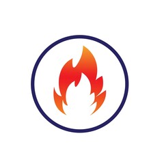 Fire flame logo vector illustration design template