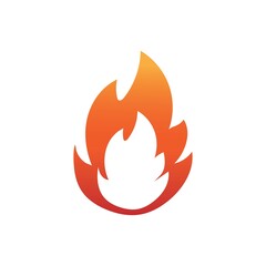 Fire flame logo vector illustration design template