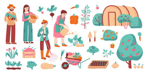 Garden Color Icon Set