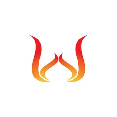 Fire flame logo vector illustration design template