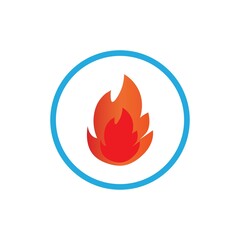 Fire flame logo vector illustration design template
