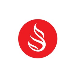 Fire flame logo vector illustration design template