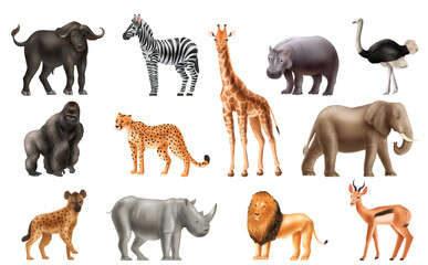 Realistic Animals Africa Set
