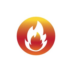Fire flame logo vector illustration design template