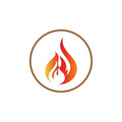 Fire flame logo vector illustration design template