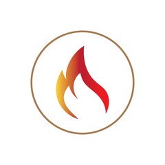 Fire flame logo vector illustration design template