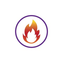 Fire flame logo vector illustration design template