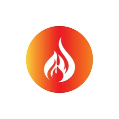 Fire flame logo vector illustration design template