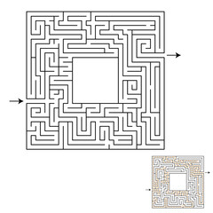 Maze game for kids and adults. Solution is included.