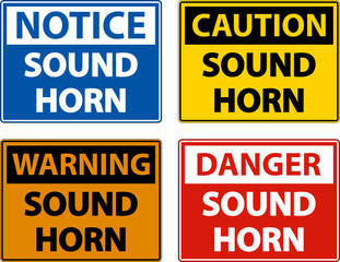 Sound Horn Sign On White Background