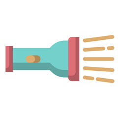 Vector torch flat icon,light and success 64x64 Pixel, white background