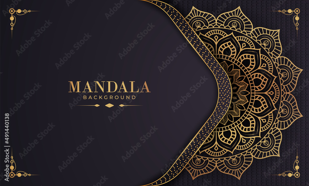 Canvas Prints Luxury ornamental mandala background with golden arabesque pattern Arabic Islamic east style. Ramadan Style Decorative mandala. Mandala for print, poster, cover, brochure, flyer, banner