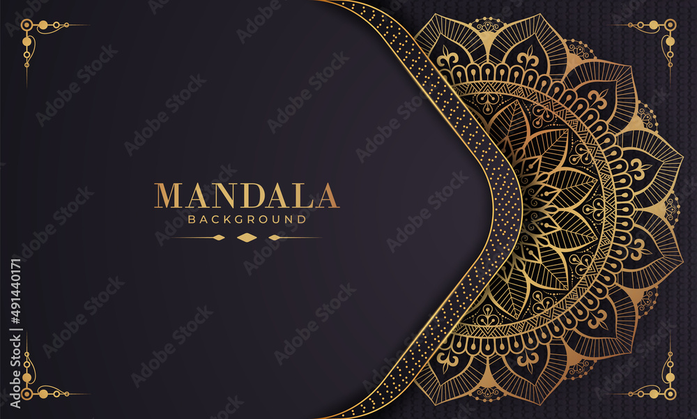 Canvas Prints Luxury ornamental mandala background with golden arabesque pattern Arabic Islamic east style. Ramadan Style Decorative mandala. Mandala for print, poster, cover, brochure, flyer, banner