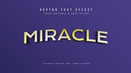 Obraz premium Cartoon 3D style editable vector text effect