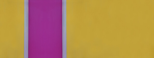 Abstract geometric texture. Colorful wood wall, yellow and fucshia painted. Place for text.
