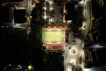 soccer field seen from above