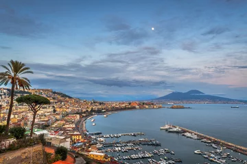 Fototapeten Naples, Italy aerial skyline on the bay with Mt. Vesusvius © SeanPavonePhoto