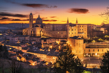 Fototapeta na wymiar Urbino, Italy Medieval Walled City in the Marche Region