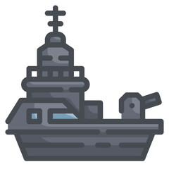warship line icon © Wanicon