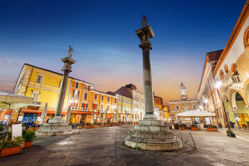 Ravenna, Italy at Piazza del Popolo - obrazy, fototapety, plakaty