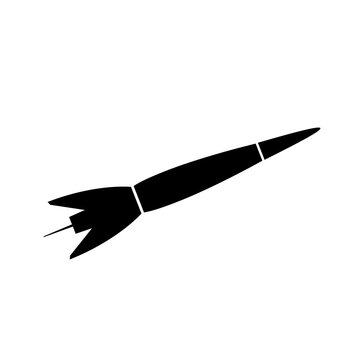 recommend clip art: ミサイルの白黒アイコン