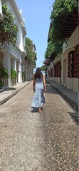 woman walking on the street