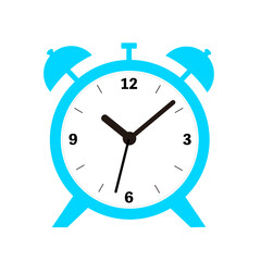 目覚まし時計のイラスト。締め切りや期限を表すビジネスアイコン。