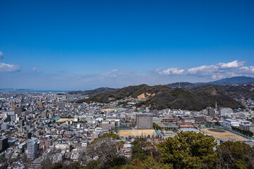 Fototapeta na wymiar 松山城 - 天守閣からの眺望