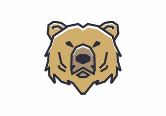 Stiff art style of bear head