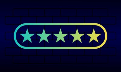  Stars rating background template. Can be used for quality, review, costumer, satisfaction.