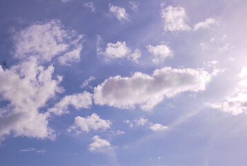 Fototapeta na wymiar View of Blue Clouds on a Sunny Day 1