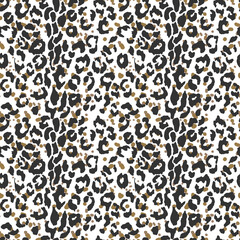 145_leoparad_pattern on the skin of a leoparad in the form of black, brown spots on a white background