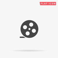Tape reel flat vector icon