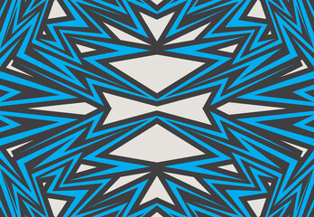 Abstract background with reflective tribal line pattern