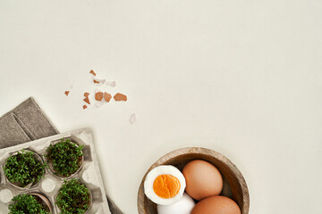 Shot of easter decorations on the bright background