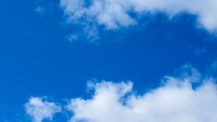 blue sky and white clouds. clouds against blue sky background. warm weather. spring has come