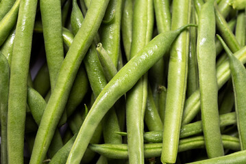 Fagiolini verdi freschi, cibo vegetariano