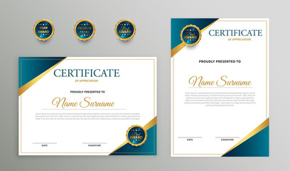 professional certificate template in premium style