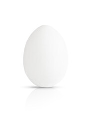 White Easter egg isolated on white. Easter egg on white background. 