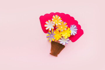Valentine's Day, Mother's Day, 8 March. Step-by-step instructions for making a postcard for a holiday.