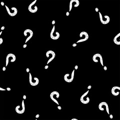 Vector illustration. Question mark seamless pattern. Seamless vector pattern with hand-drawn question marks. Monochrome hipster background. Hand drawn black punctuation marks.