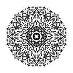 Hand drawn mandala. decoration in ethnic oriental  doodle ornament.