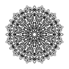 Hand drawn mandala. decoration in ethnic oriental  doodle ornament.