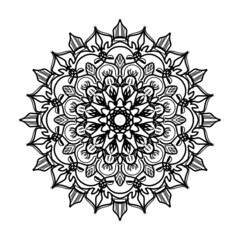 Hand drawn mandala. decoration in ethnic oriental  doodle ornament.