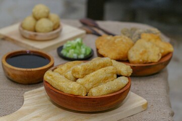 pempek indoesian traditional food, made from fish mackerel and flour